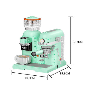 663008 Grinding Coffee Machine Building Block Model Ornaments Children's Assembled Toys