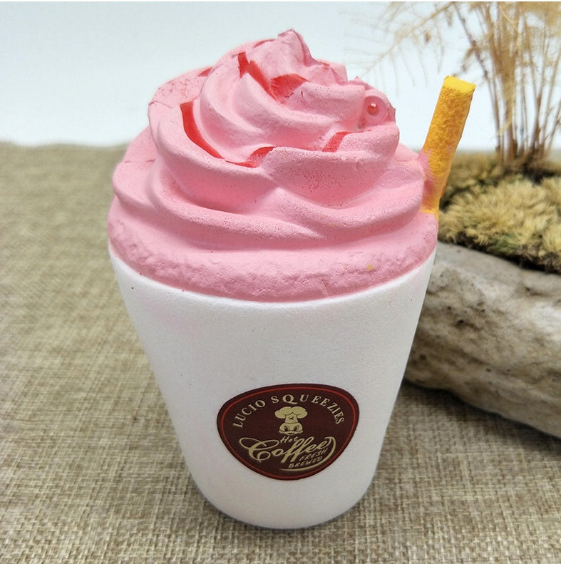 Jumbo Cute Coffee Cup Soft  Slow Rising Cream Scented Fun Kids Toy Funny Joke Toy For Children Gift Anti-Stress Toys 11cm