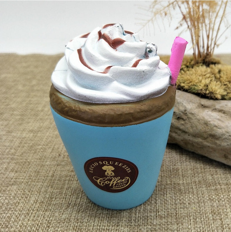 Jumbo Cute Coffee Cup Soft  Slow Rising Cream Scented Fun Kids Toy Funny Joke Toy For Children Gift Anti-Stress Toys 11cm