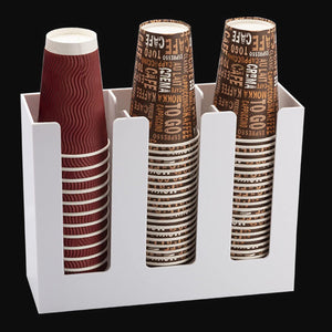 Disposable Paper Cup Dispenser, Acrylic Coffee Cup and Lid Storage Organizer Hol