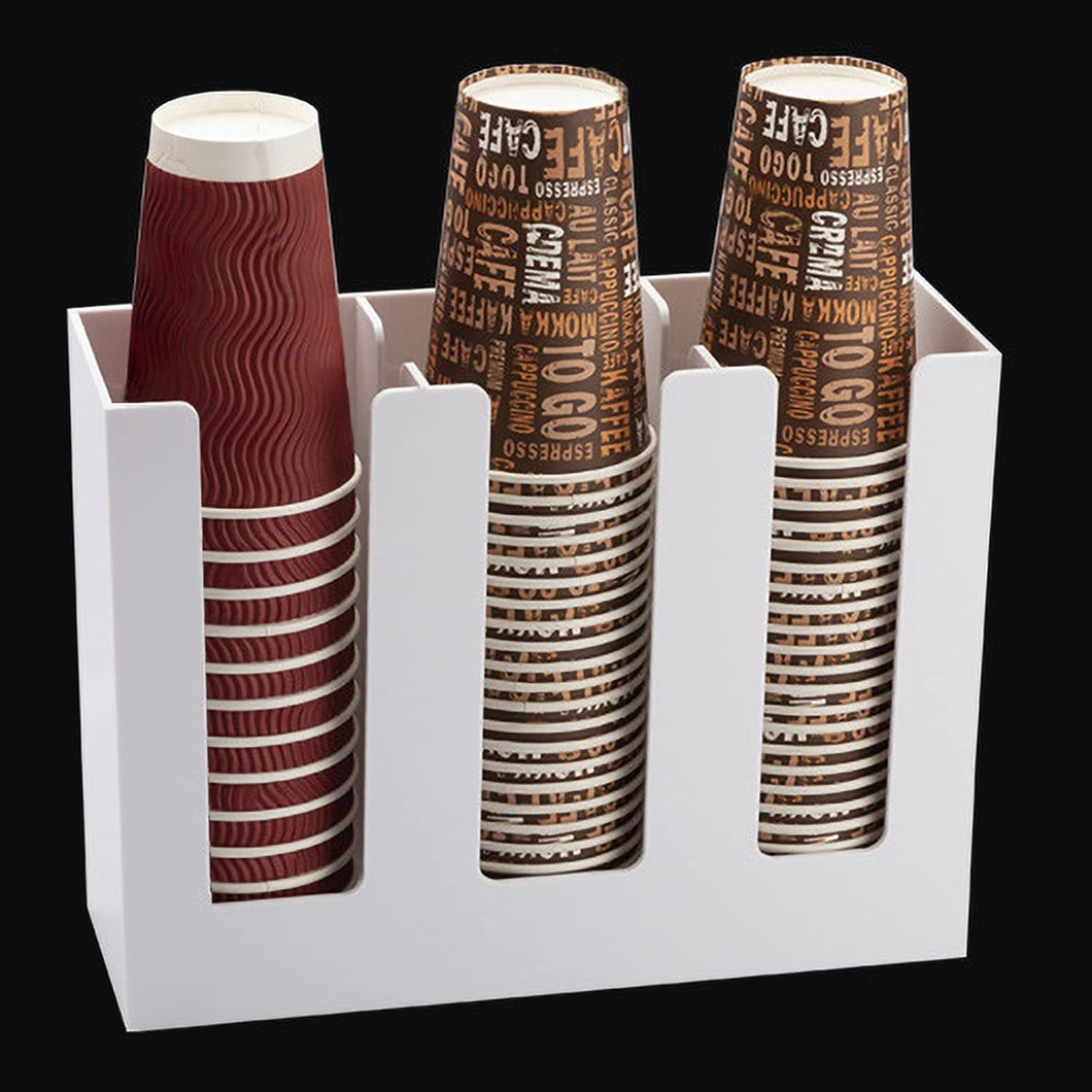 Disposable Paper Cup Dispenser, Acrylic Coffee Cup and Lid Storage Organizer Hol