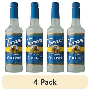 (4 Pack)  Sugar Free Coconut Flavoring Syrup, Drink Mix, Handcrafted Soda Flavoring, 25.4 Oz