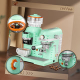 663008 Grinding Coffee Machine Building Block Model Ornaments Children's Assembled Toys