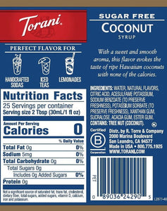 (4 Pack)  Sugar Free Coconut Flavoring Syrup, Drink Mix, Handcrafted Soda Flavoring, 25.4 Oz