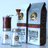 GIFTBOX MEDIUM ROAST Whole Bean COFFEE KIT SET Volcanic Organic Cult Vanuat Supreme Finest Artisan Beans for Drip Coffee Cold Brew Espresso French Press   (32 ounces, Vanuatu+Brazil+Grind)