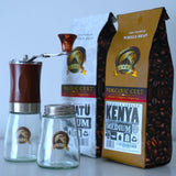 GIFTBOX MEDIUM ROAST Whole Bean COFFEE KIT SET Volcanic Organic Cult Vanuat Supreme Finest Artisan Beans for Drip Coffee Cold Brew Espresso French Press   (32 ounces, Vanuatu+Brazil+Grind)