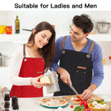 Chef Apron Artist Painting Gardening Work Apron Barista Bartender Barber Shop Apron, Cross Back Adjustable Strap Men Women Canvas Aprons with Large Pockets for Kitchen Cooking Baking Grilling – Red