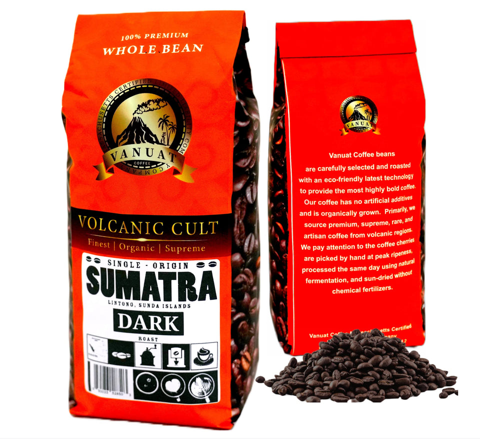 DARK ROAST VANUAT Dailiesdeals Organic Supreme Finest Artisan COFFEE Whole Bean Beans for Drip Coffee Cold Brew Espresso French Press Turkish Brew etc (Brazil, 16oz | Dark Roast)