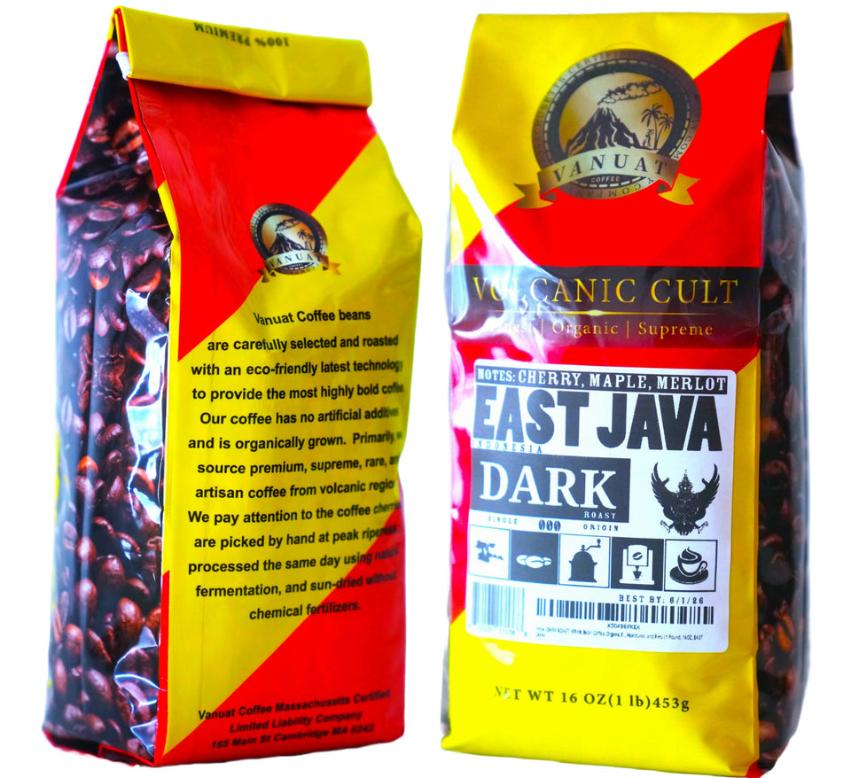 DARK ROAST, Whole Bean Coffee, Organic Fresh Artiżan Premium Beans, Dailiesdeals Vanuat LLC COLLECTION (1 Pound, 16OZ, EAST JAVA)