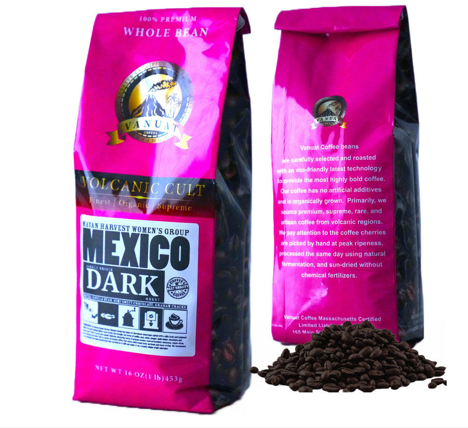 DARK ROAST VANUAT Dailiesdeals Organic Supreme Finest Artisan COFFEE Whole Bean Beans for Drip Coffee Cold Brew Espresso French Press Turkish Brew etc (Brazil, 16oz | Dark Roast)