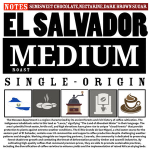 MEDIUM ROAST, Whole Bean Coffee, Organic Fresh Artisan Premium Beans (1 Pound, 16OZ, EL SALVADOR)