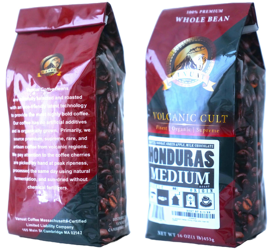 MEDIUM ROAST, Whole Bean Coffee, Organic Fresh Artisan Premium Beans (1 Pound, 16OZ, EL SALVADOR)