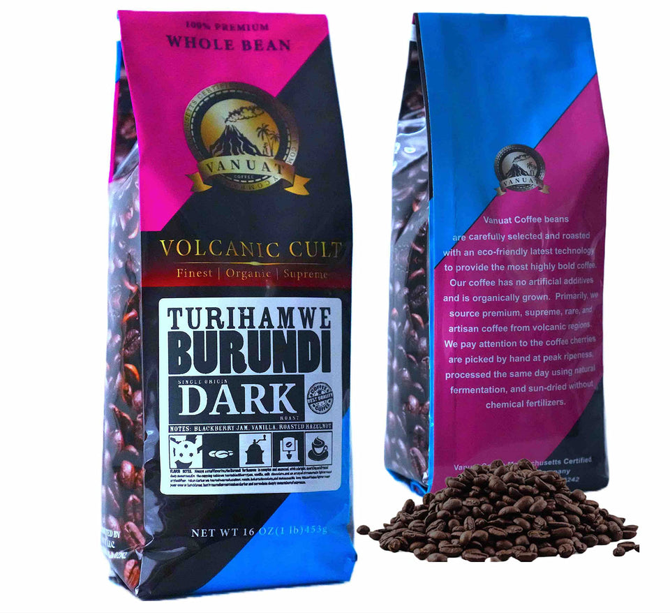 DARK ROAST VANUAT Dailiesdeals Organic Supreme Finest Artisan COFFEE Whole Bean Beans for Drip Coffee Cold Brew Espresso French Press Turkish Brew etc (Brazil, 16oz | Dark Roast)
