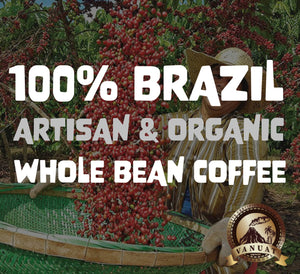 DARK ROAST VANUAT Dailiesdeals Organic Supreme Finest Artisan COFFEE Whole Bean Beans for Drip Coffee Cold Brew Espresso French Press Turkish Brew etc (Brazil, 16oz | Dark Roast)