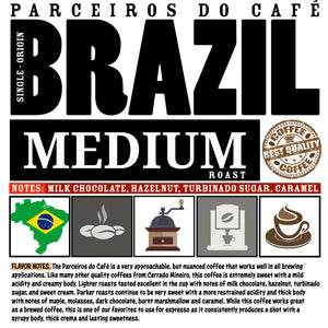 MEDIUM ROAST 16OZ Whole Bean Coffee Volcanic Organic Supreme Finest Artisan Beans for Drip Coffee Cold Brew Espresso French Press Turkish Brew etc (Brazil, 16oz, Medium)