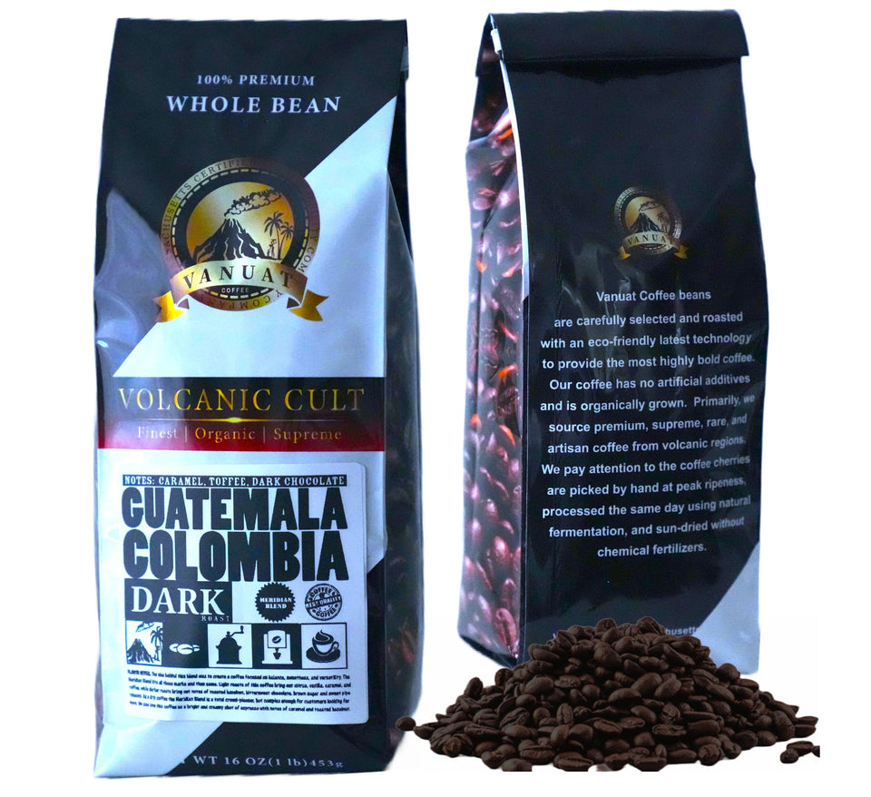DARK ROAST VANUAT Dailiesdeals Organic Supreme Finest Artisan COFFEE Whole Bean Beans for Drip Coffee Cold Brew Espresso French Press Turkish Brew etc (Brazil, 16oz | Dark Roast)