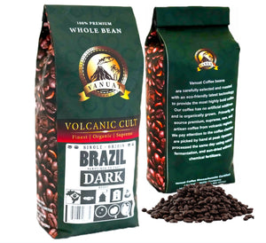 DARK ROAST VANUAT Dailiesdeals Organic Supreme Finest Artisan COFFEE Whole Bean Beans for Drip Coffee Cold Brew Espresso French Press Turkish Brew etc (Brazil, 16oz | Dark Roast)
