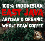 DARK ROAST, Whole Bean Coffee, Organic Fresh Artiżan Premium Beans, Dailiesdeals Vanuat LLC COLLECTION (1 Pound, 16OZ, EAST JAVA)