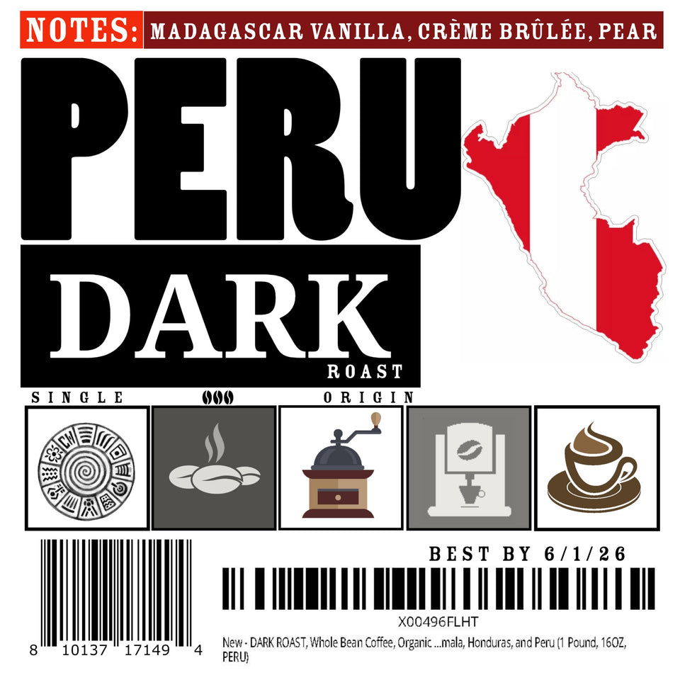 DARK ROAST, Whole Bean Coffee, Organic Fresh Artiżan Premium Beans, Dailiesdeals Vanuat LLC COLLECTION (1 Pound, 16OZ, EAST JAVA)