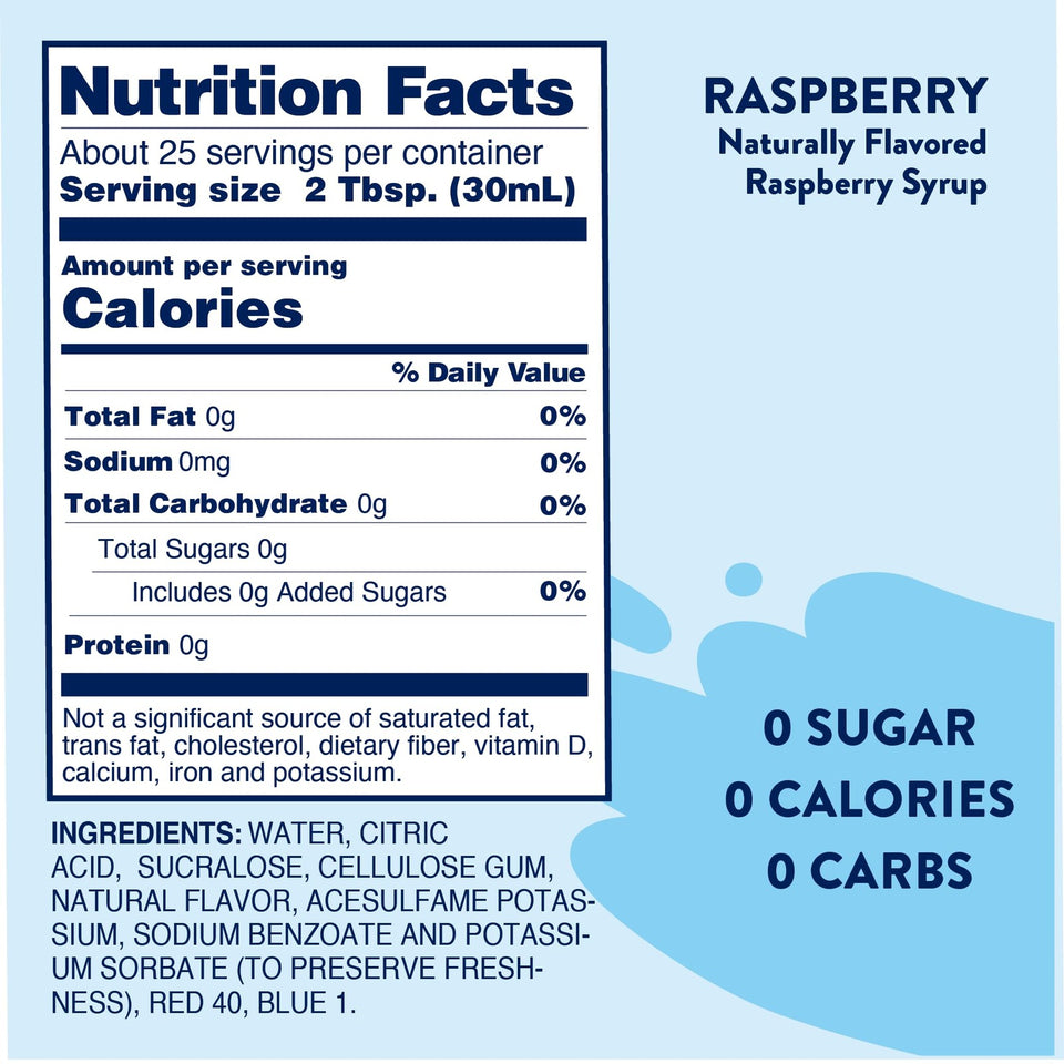 Jordan'S Skinny Mixes Sugar Free Syrup, Raspberry Flavor, Fruit Flavor