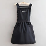Princess Style Apron, Waterproof Floral Restaurant Barista Work Uniform Apron, Suitable for Restaurants/Hotels/Gardening