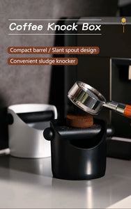 Coffee Knock Box For Grind Waste Grounds Dump Anti-slip Pad Shock-Absorbent With Removable Bar Espresso Maker Cafe Barista Tools