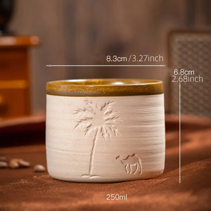 Coarse pottery espresso cup,Ceramic Mug, Simple & High-Grade Coffee Cup, Milk Cup