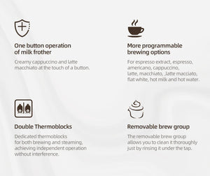 Coffee Machine Cappuccino Americano Espresso Latte Cafetera Fully Automatic Machine