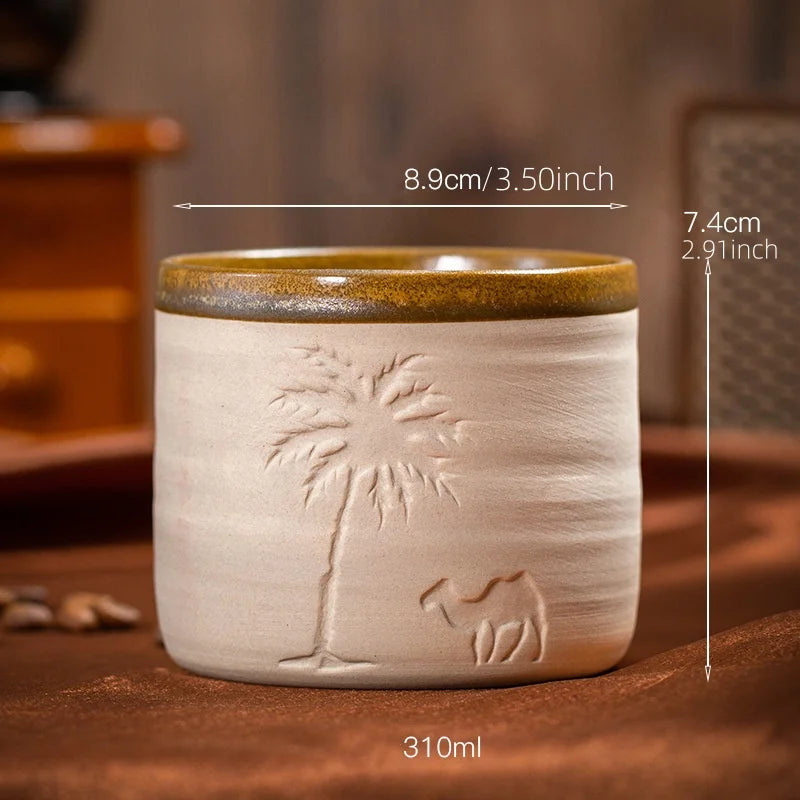 Coarse pottery espresso cup,Ceramic Mug, Simple & High-Grade Coffee Cup, Milk Cup