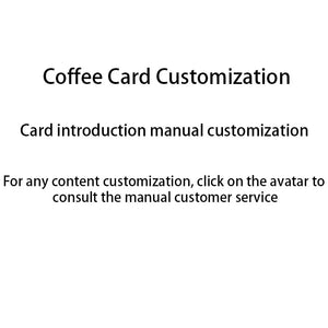 Coffee card customized hand brewed special flavor introduction bean card beverage store product after-sales promotion small card