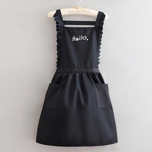 Princess Style Apron, Waterproof Floral Restaurant Barista Work Uniform Apron, Suitable for Restaurants/Hotels/Gardening