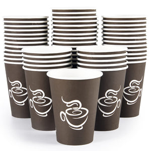 240 Pack 12 Oz Paper Cups, Brown Disposable Hot Coffee Cups for Party, Picnic...