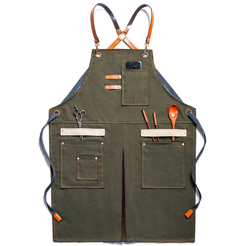 Hair Stylist Cake Shop Barista Men And Women Flower Shop Workwear Denim Apron