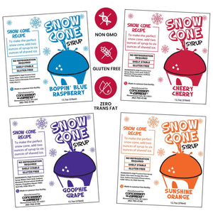 12.7Oz Sno-Cone Syrups (4 Pack)